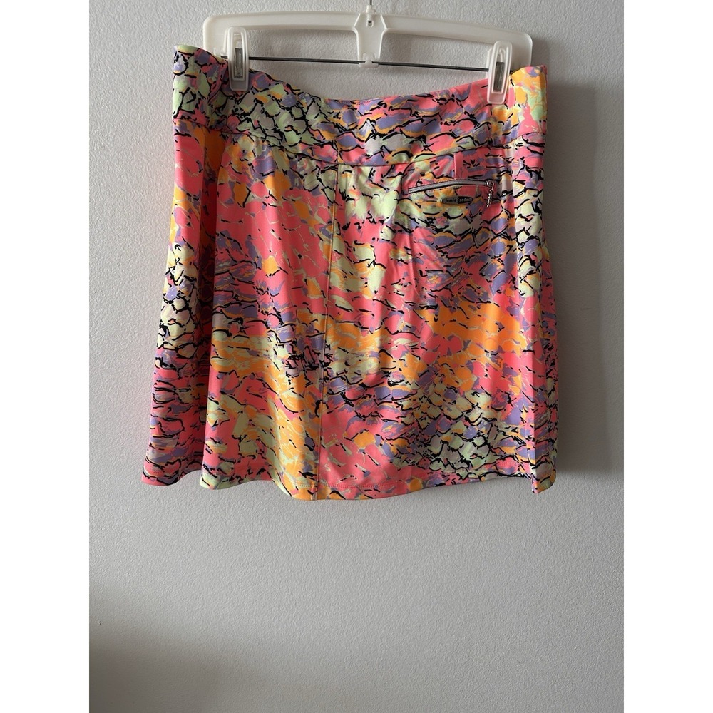 Jamie Sadock Skort Neon Abstract Print Golf Size 14 Tennis Pickleball Activewear